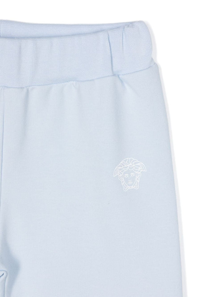 Sports outfit for newborns in light blue cotton
