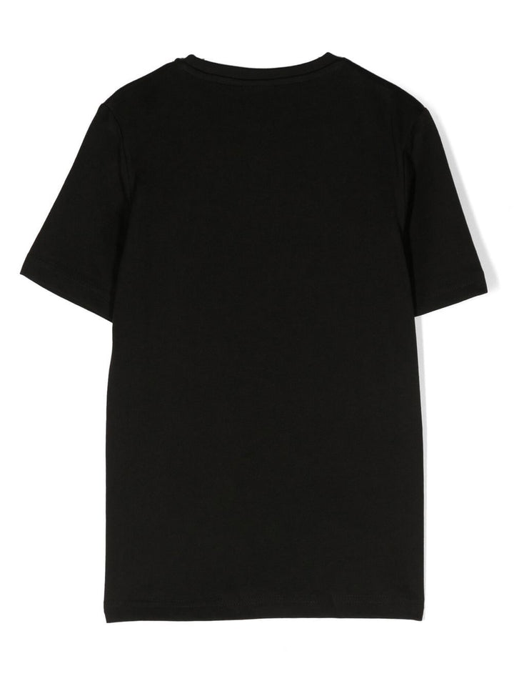 Black t-shirt for boys with logo