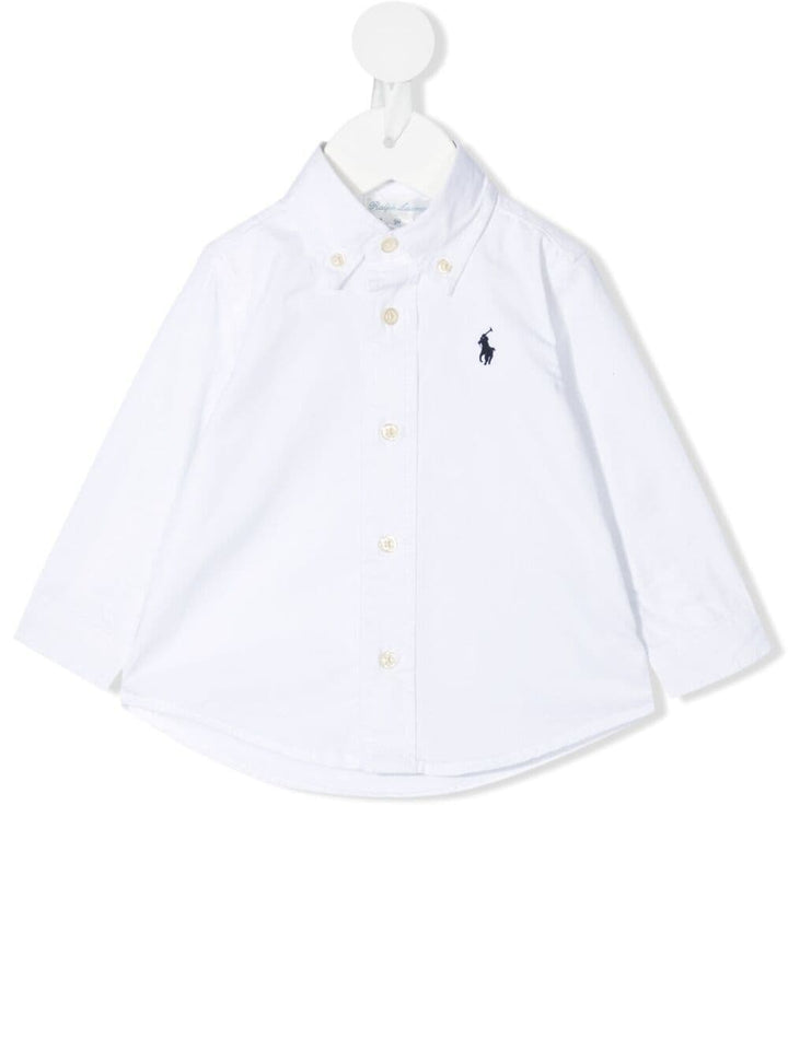 Camicia per neonato in cotone bianca