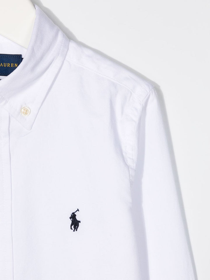 White shirt for boys with logo