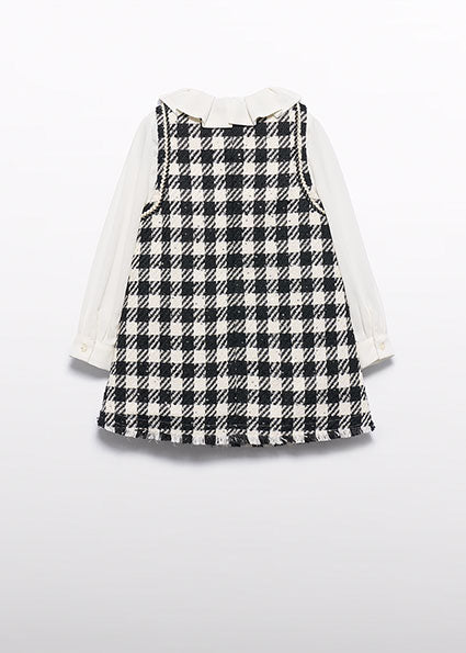 Abito bianco/nero per bambina 5526 038 Abel & Lula 