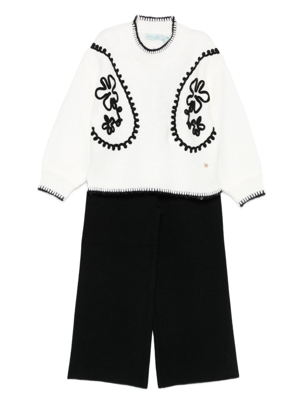 Completo bianco/nero per bambina 5729 002 Abel & Lula 