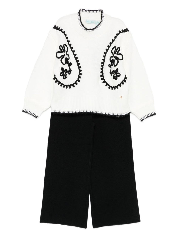 Completo bianco/nero per bambina 5729 002 Abel & Lula 