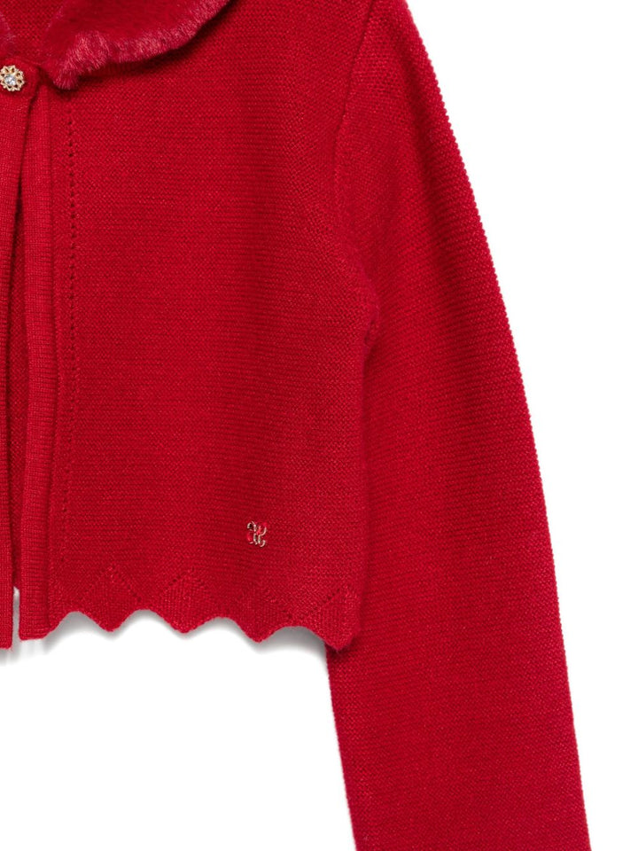Cardigan rosso per bambina 5834 081 Abel & Lula 