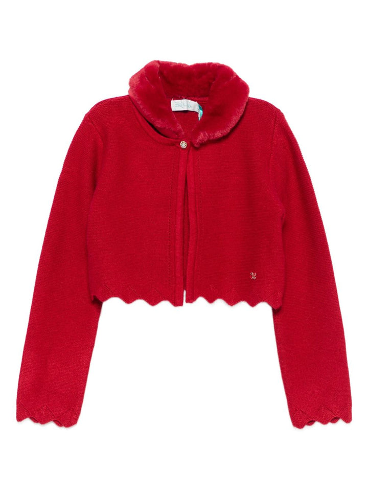 Cardigan rosso per bambina 5834 081 Abel & Lula 