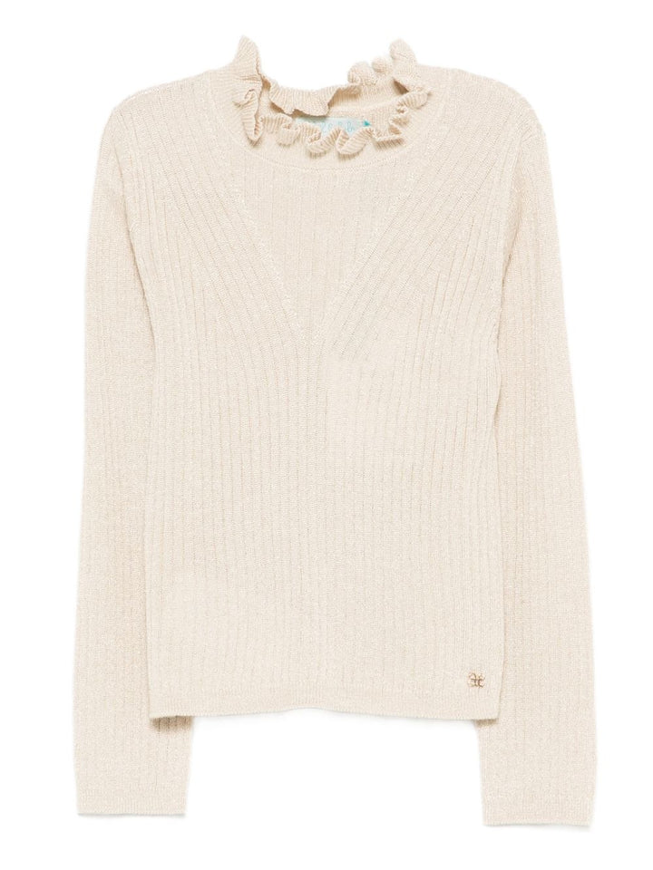 Maglione bianco crema per bambina 5836 090 Abel & Lula 