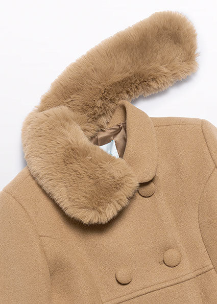 Cappotto marrone chiaro per bambina 5846 094 Abel & Lula 