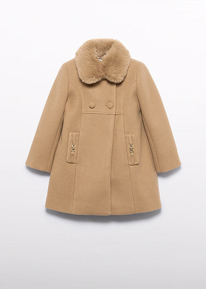 Cappotto marrone chiaro per bambina 5846 094 Abel & Lula 