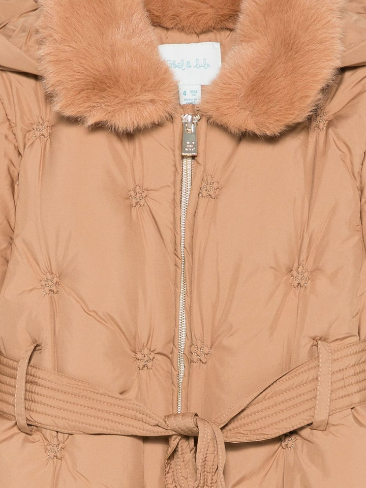 Giubbotto beige cammello per bambina 5848 094 Abel & Lula 