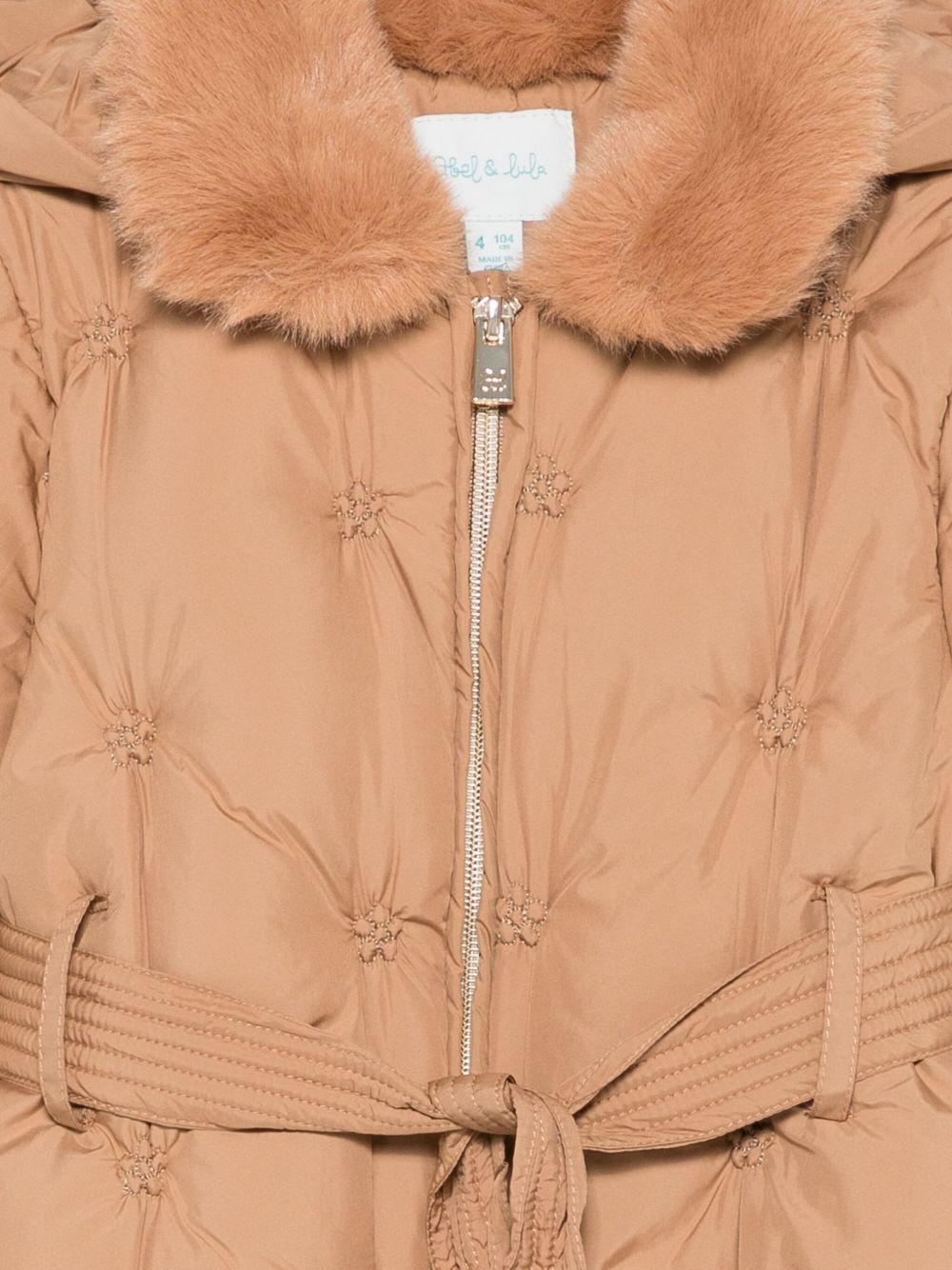 Giubbotto beige cammello per bambina 5848 094 Abel & Lula 