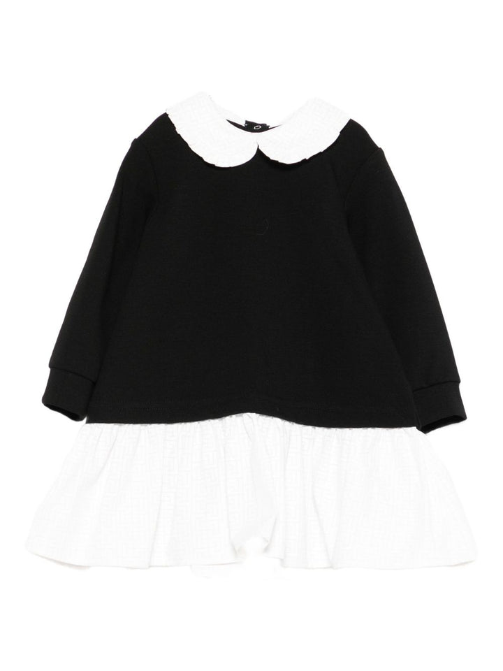 Abito nero per neonata BX1140P0546 930BC Balmain Kids 