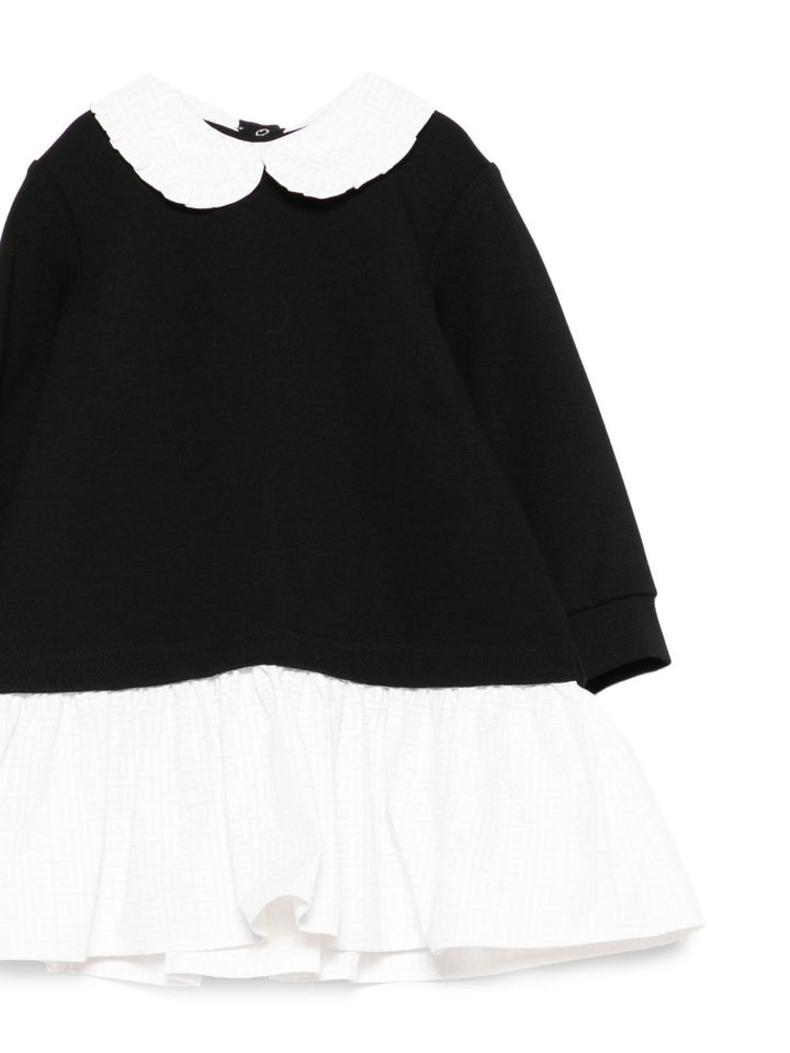Abito nero per neonata BX1140P0546 930BC Balmain Kids 