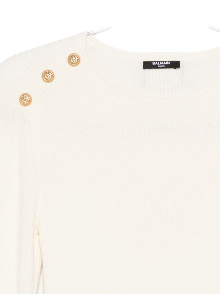 Abito bianco per bambina BX1D30Z3297 102OR Balmain Kids 