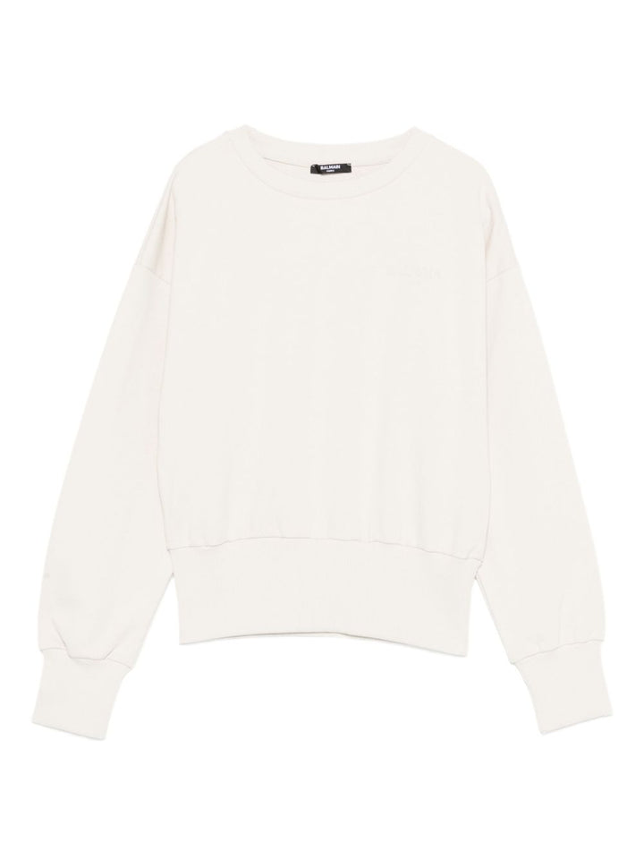 Maglione beige per bambina BX4A10Z3183 107BG Balmain Kids 
