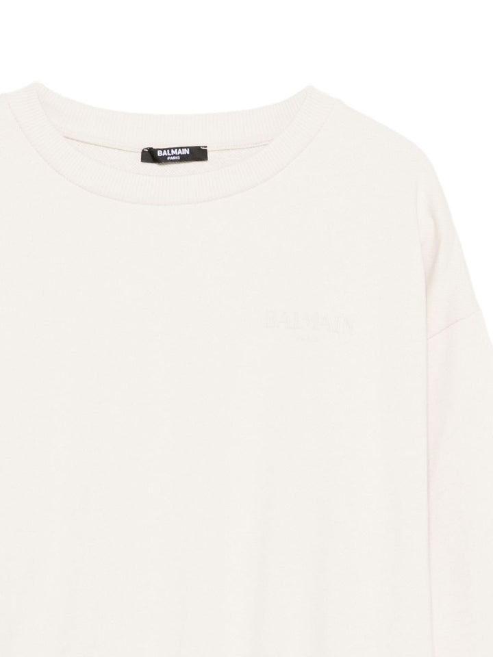 Maglione beige per bambina BX4A10Z3183 107BG Balmain Kids 