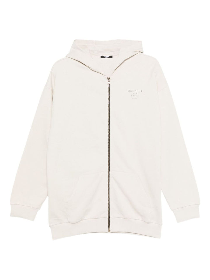 Felpa crema per bambino BX4P50Z3183 107NE Balmain Kids 