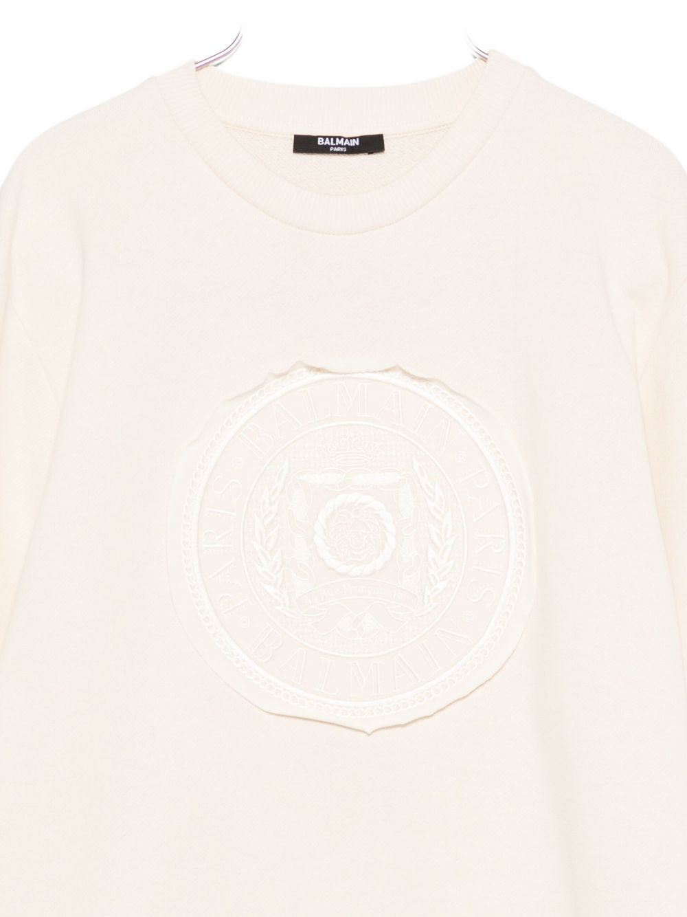 Felpa beige per bambino BX4Q40Z3183 109 Balmain Kids 