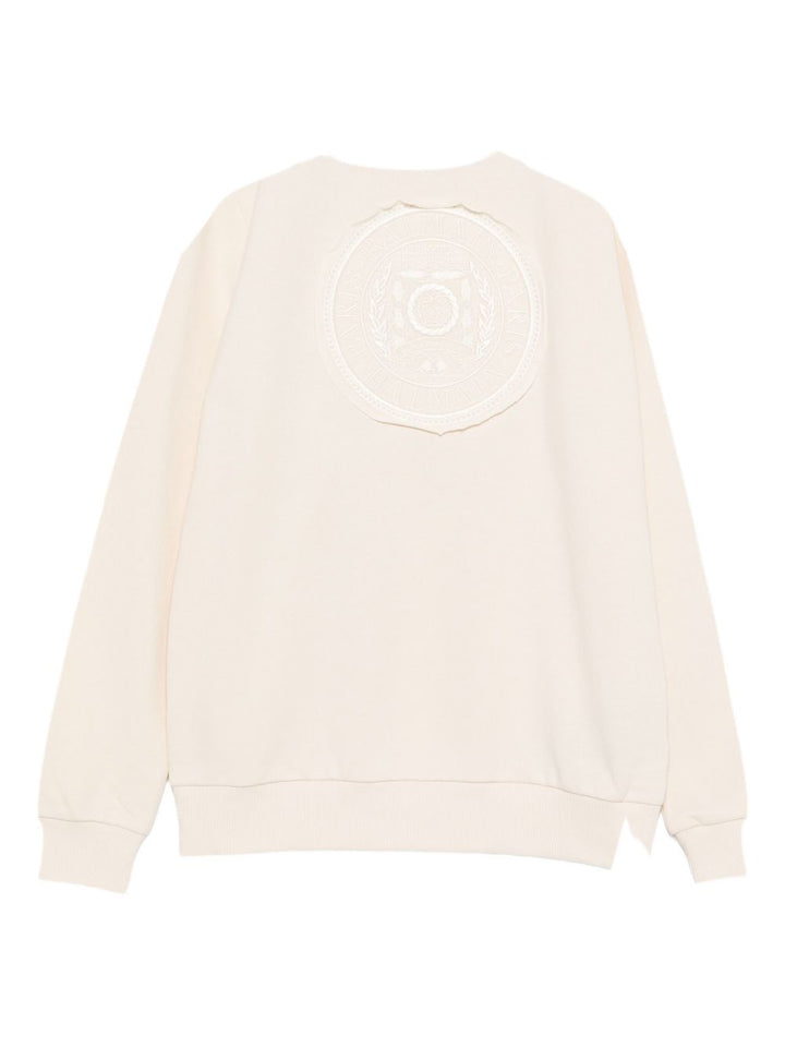 Felpa beige per bambino BX4Q40Z3183 109 Balmain Kids 