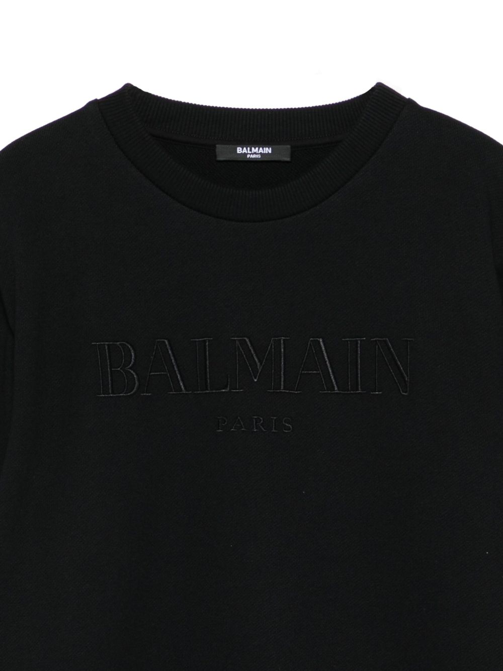 Felpa nera per bambino BX4Q50Z3183 930NE Balmain Kids 