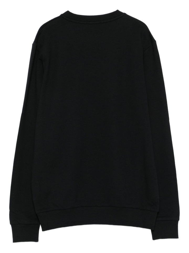 Felpa nera per bambino BX4Q50Z3183 930NE Balmain Kids 