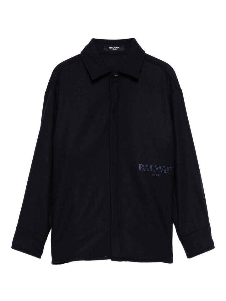 Camicia nera per bambino BX5P20I0283 621 Balmain Kids 