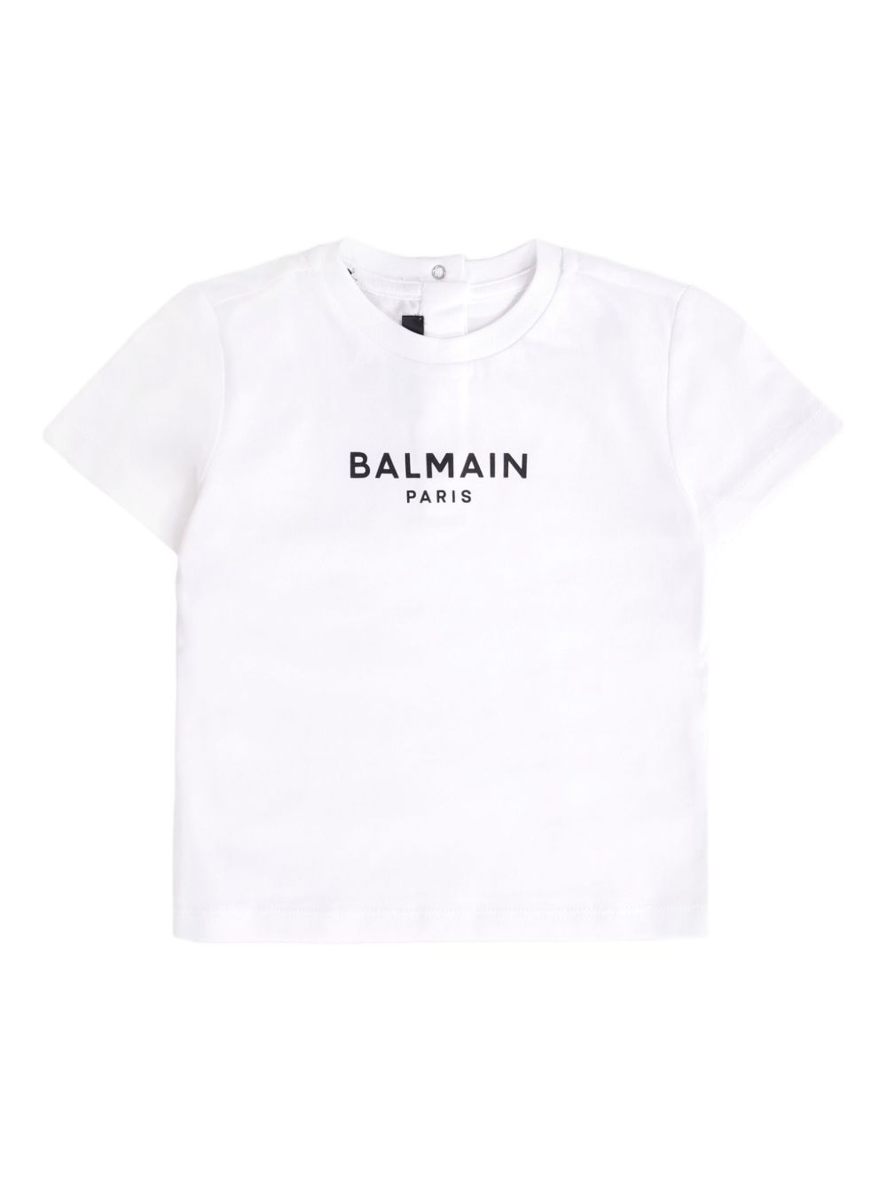 T-shirt bianca per neonato BX8501Z3186 100NE Balmain Kids 