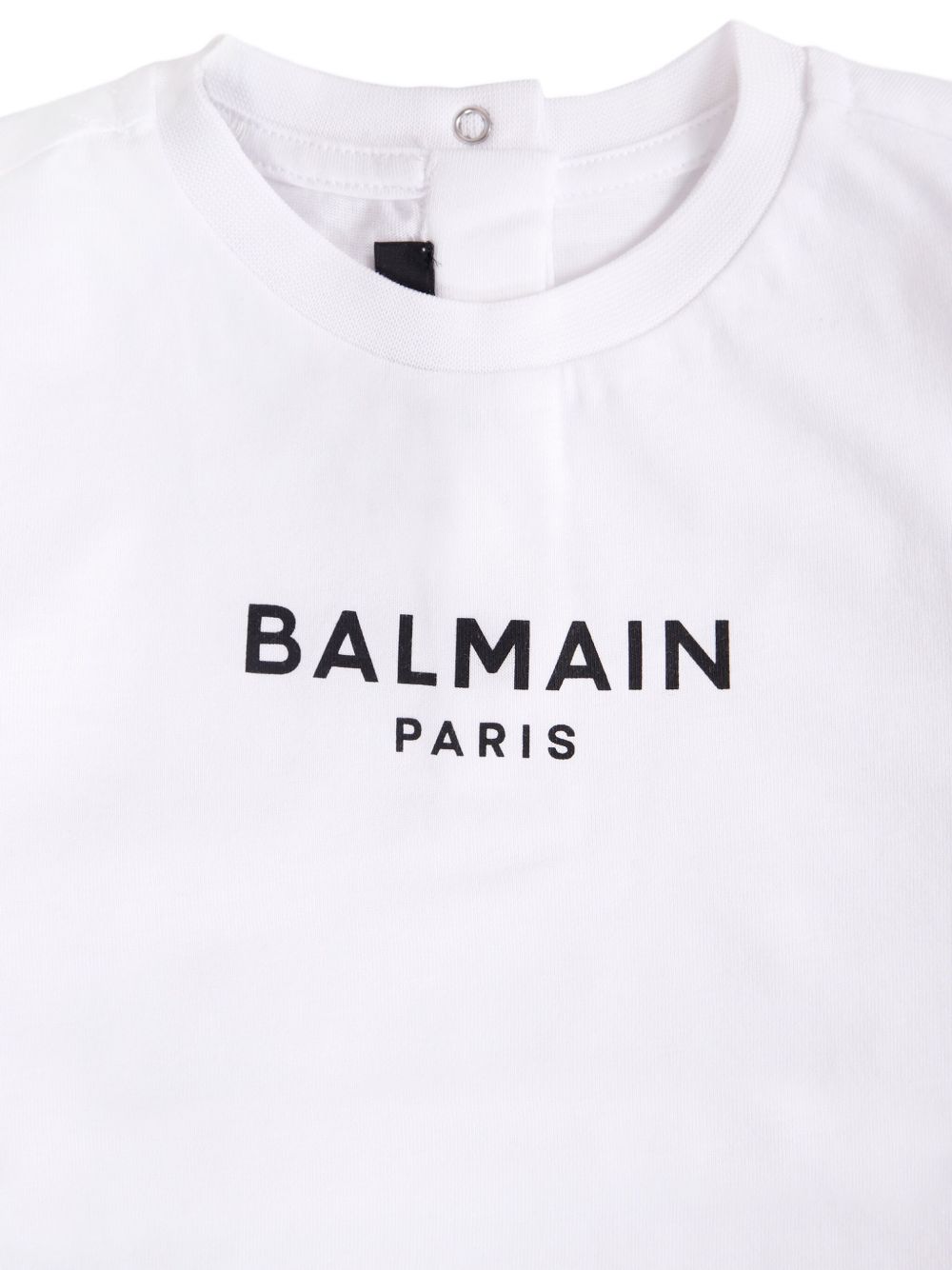 T-shirt bianca per neonato BX8501Z3186 100NE Balmain Kids 