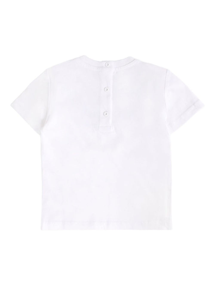 T-shirt bianca per neonato BX8501Z3186 100NE Balmain Kids 