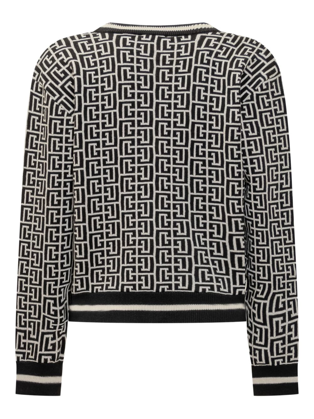 Cardigan nero/avorio per bambina BX9P10Z2312 104NE Balmain Kids 