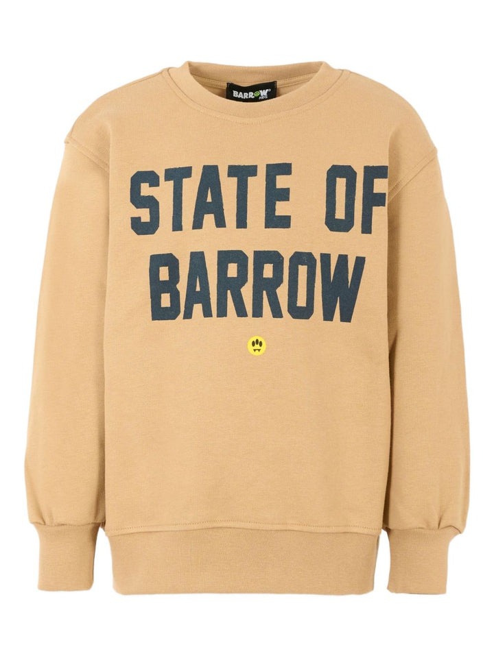 Felpa beige per bambino F5BKJUSW076 307 Barrow Kids 