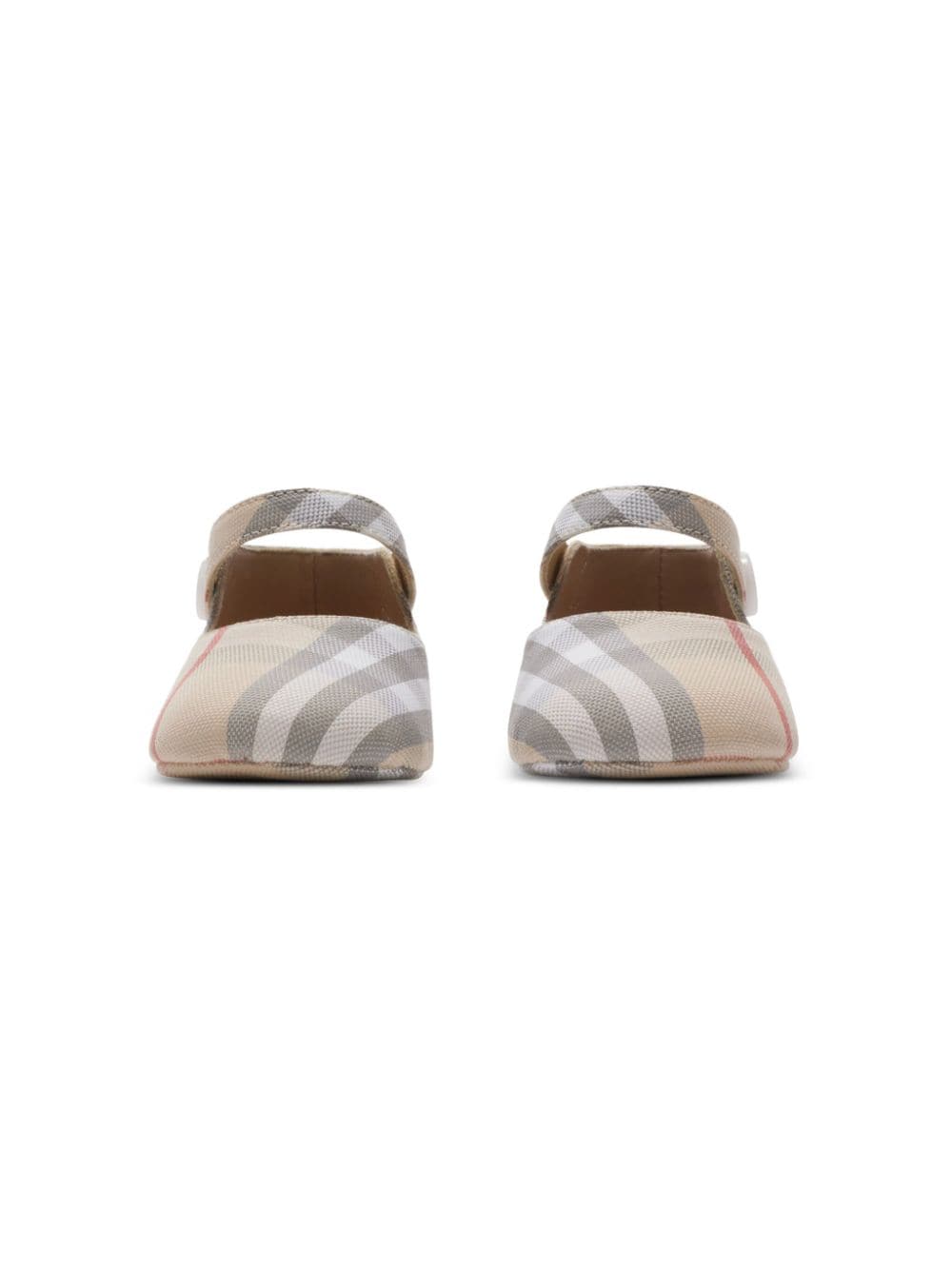 Ballerina 'Mary Jane' per neonata in cotone beige 8090482 A2205 Burberry Kids 