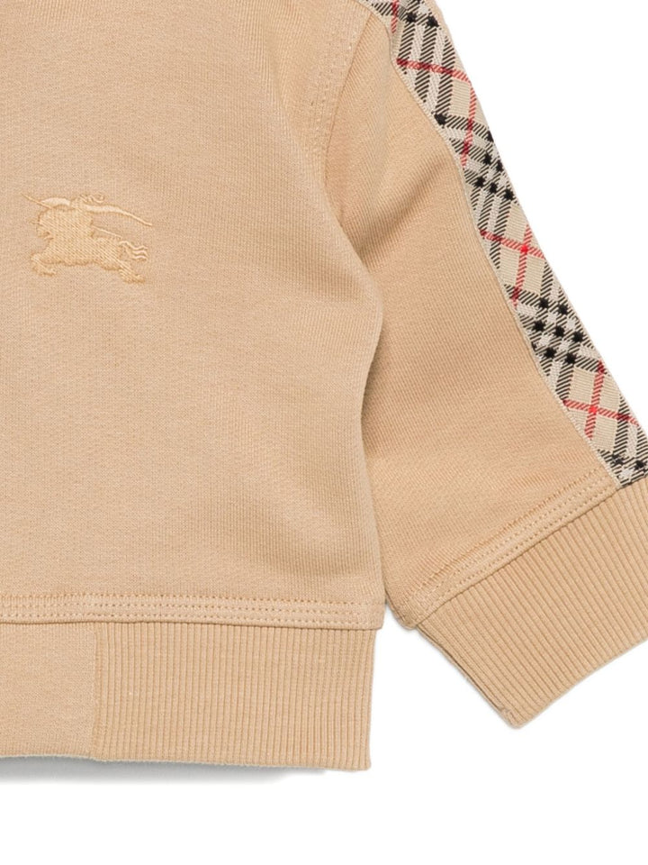 Felpa marrone chiaro per neonato 8108854 B9719 Burberry Kids 