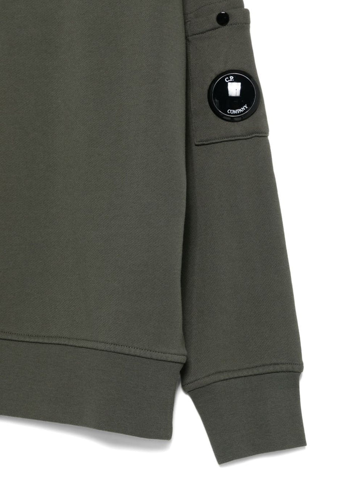 Felpa verde per bambino CMF00XLCA76 31233 C.P Company Kids 