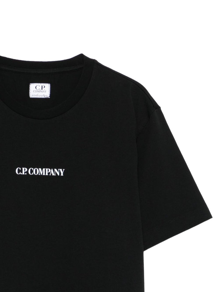 T-shirt nera per bambino CRM00LLAA17 60100 C.P Company Kids 