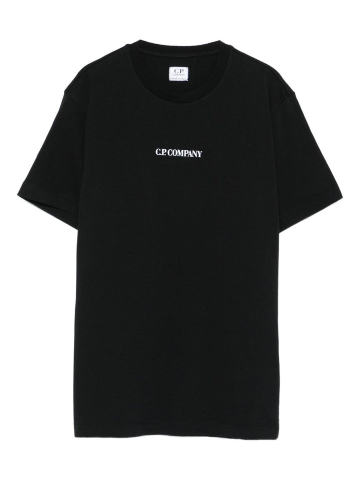 T-shirt nera per bambino CRM00LLAA17 60100 C.P Company Kids 
