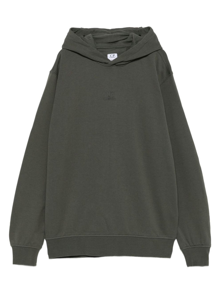 Felpa verde foglia per bambino CUF01BLCA76 31233 C.P Company Kids 