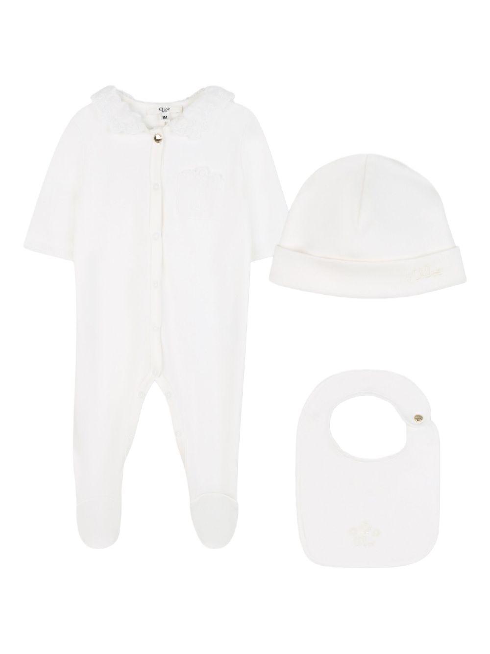 Pigiama bianco sporco per neonata C20776 117 Chloe 