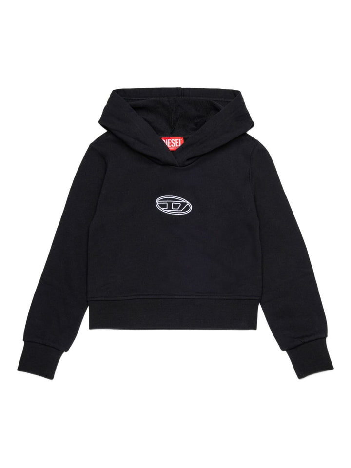 Felpa nera per bambina J02416KYAX3 K900 Diesel Kids 