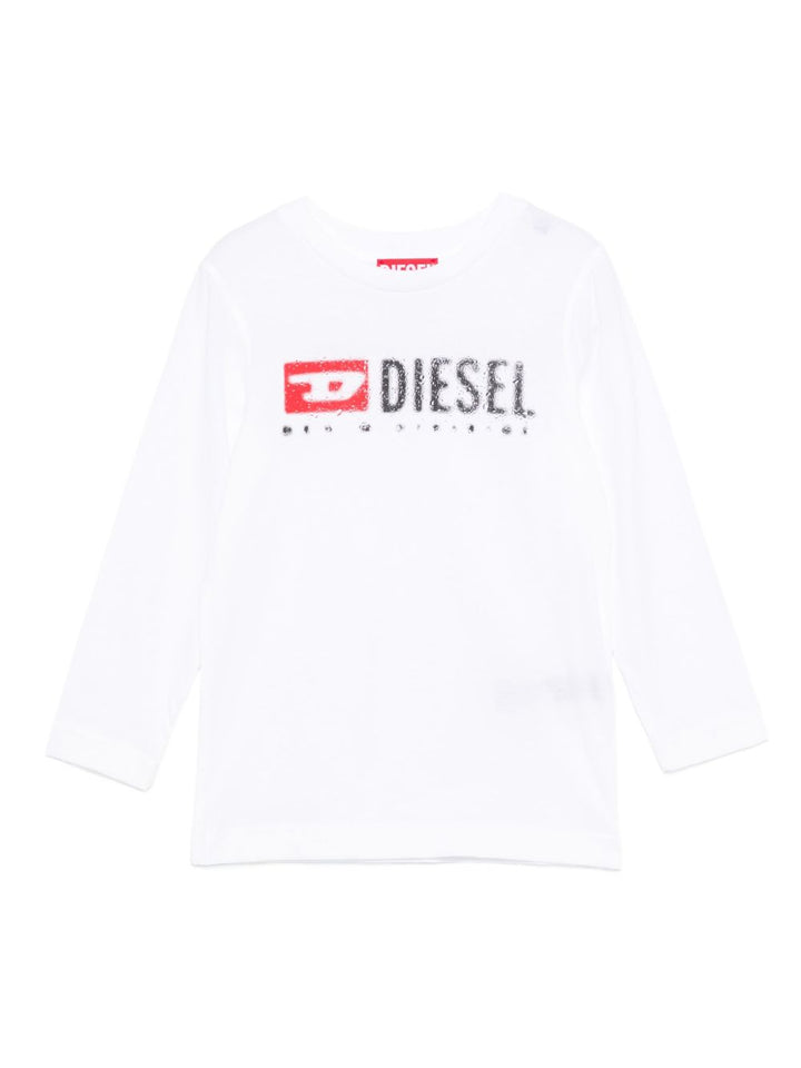 T-shirt bianco per bambino J0247400YI9 K100 Diesel Kids 