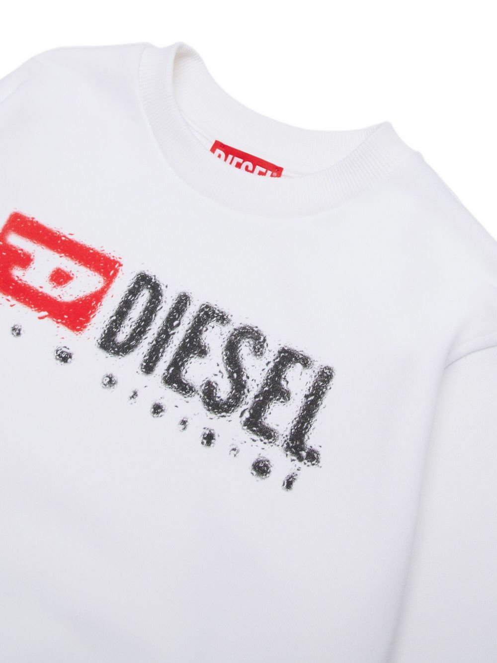 Felpa bianca per bambino J02483KYAZ3 K100 Diesel Kids 