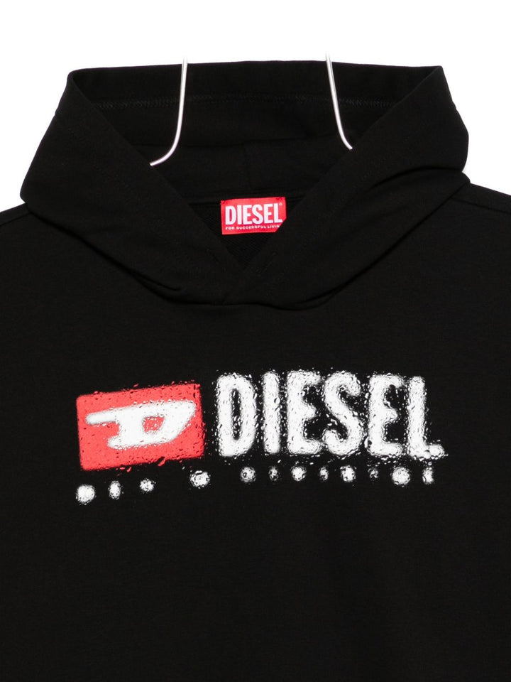 Felpa nera per bambino J02485KYAZ3 K900 Diesel Kids 