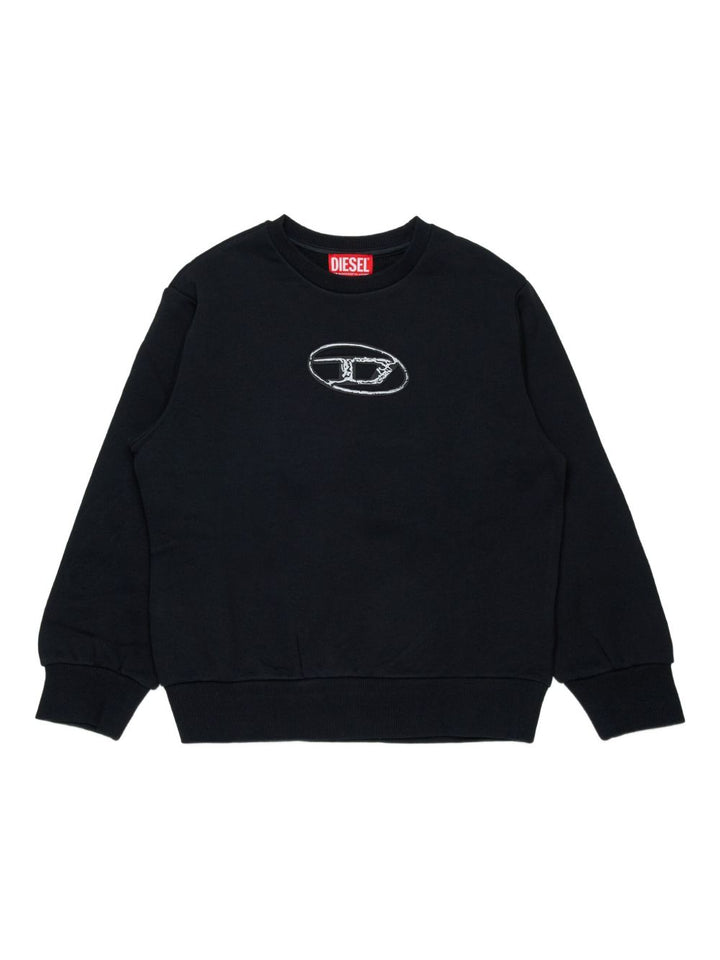 Felpa nera per bambino J02486KYAQK K900 Diesel Kids 