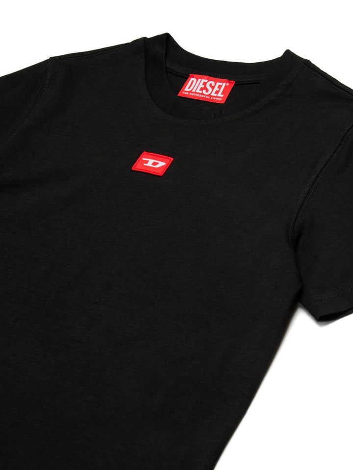 T-shirt nero per bambino J025010GRAI K900 Diesel Kids 