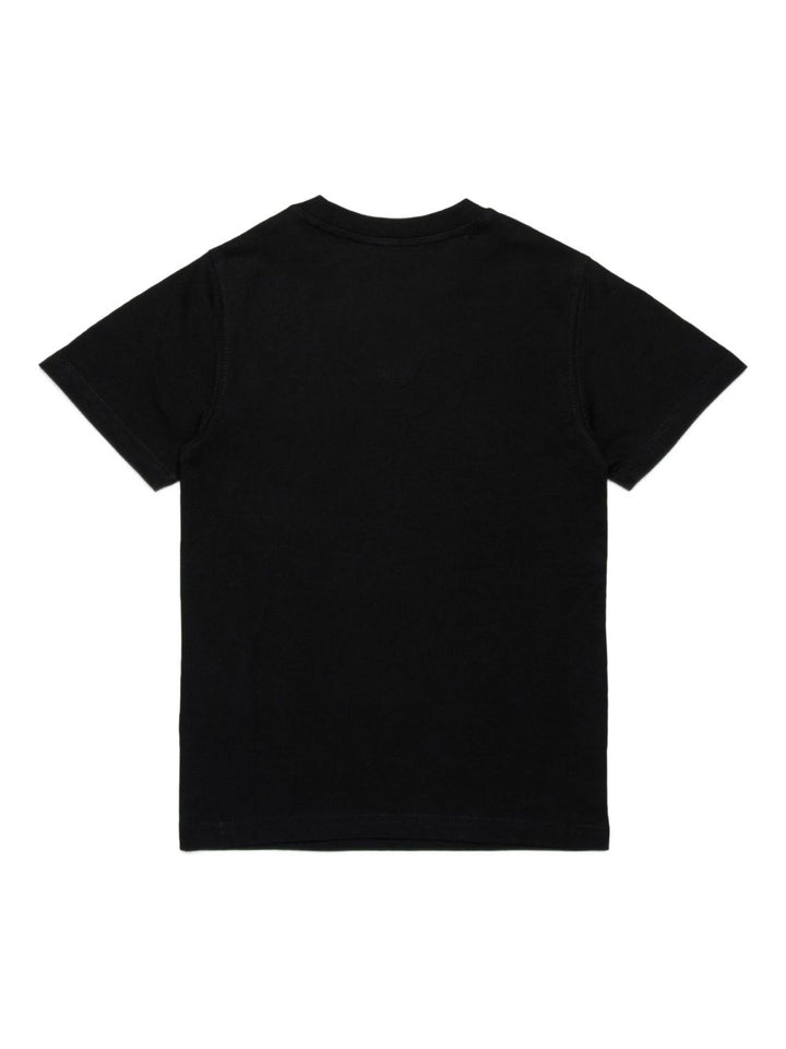T-shirt nero per bambino J025010GRAI K900 Diesel Kids 