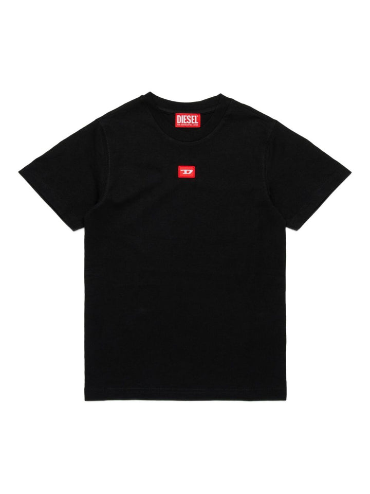 T-shirt nero per bambino J025010GRAI K900 Diesel Kids 