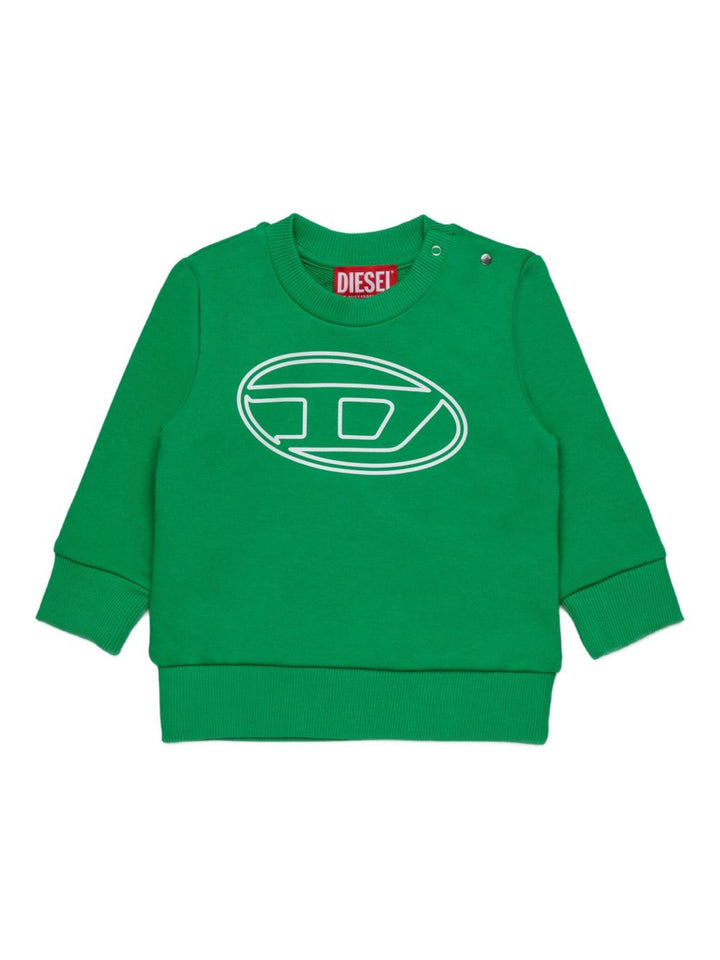 Felpa verde brillante per neonato K00702KYAVF K560 Diesel Kids 