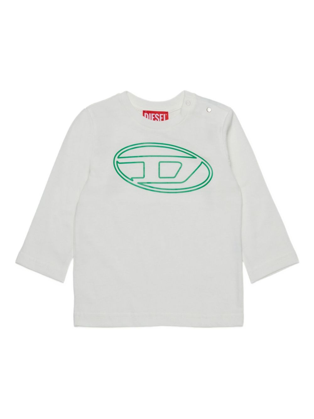 T-shirt bianca per neonato K0071200YI9 K1412 Diesel Kids 