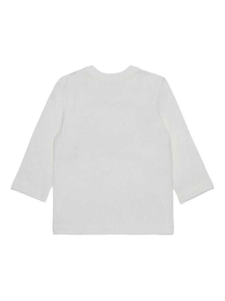 T-shirt bianca per neonato K0071200YI9 K1412 Diesel Kids 