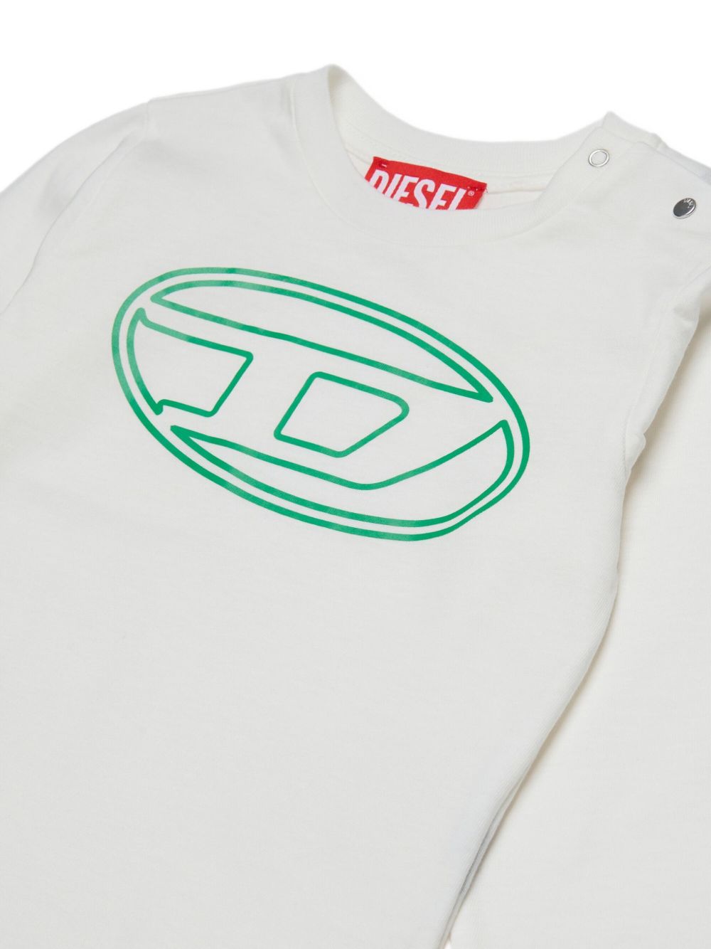 T-shirt bianca per neonato K0071200YI9 K1412 Diesel Kids 
