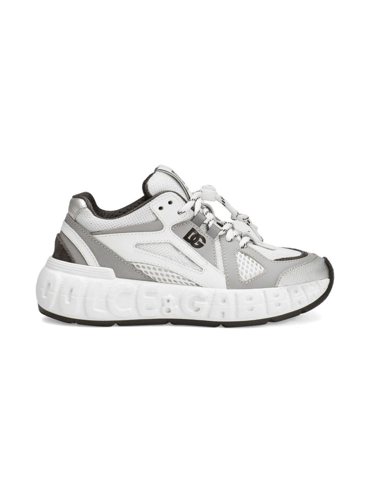 Sneakers grigio chiaro per bambino DA5290AW521 8B849 Dolce & Gabbana Kids 